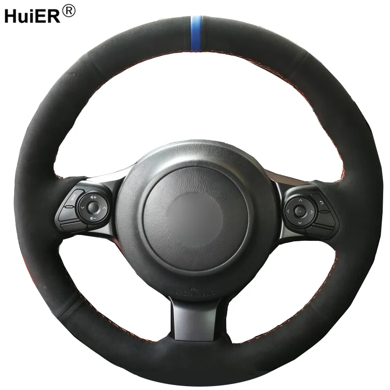Чехол рулевого колеса автомобиля HuiER с ручным шитьем чехол волан для Toyota 86 2016 2017