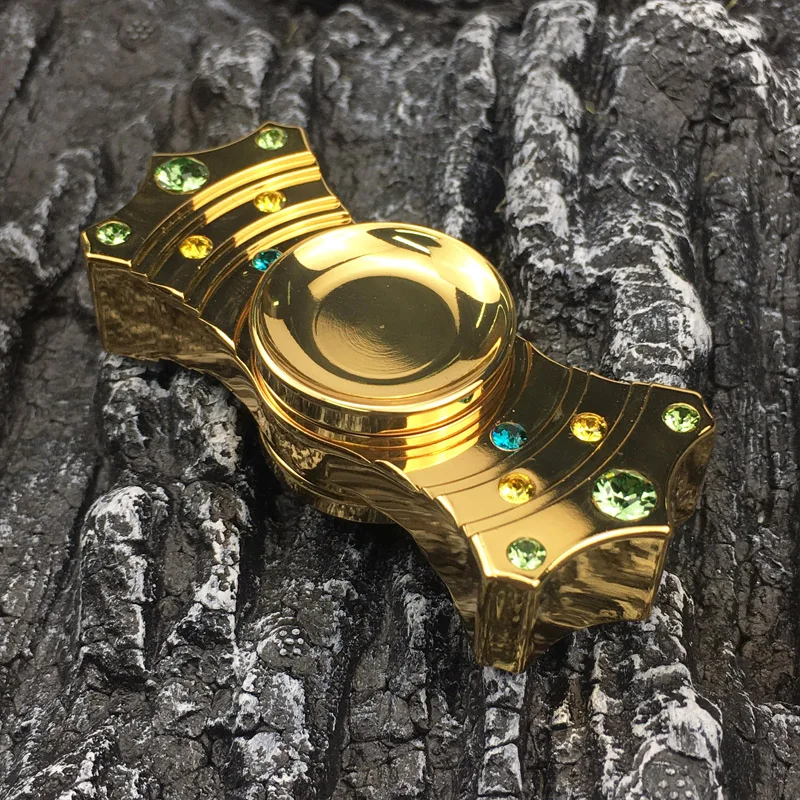 Высокое Качество Белый/Золото Бриллиант Spinner Непоседа Игрушки Металла EDC Ерзает