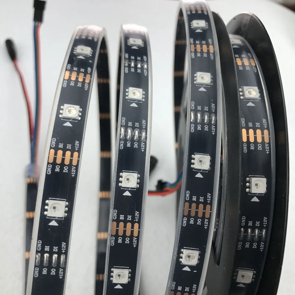 30 светодиодов/м 5 м WS2815 DC12V Адресуемая полноцветная RGB 5050 Светодиодная лента