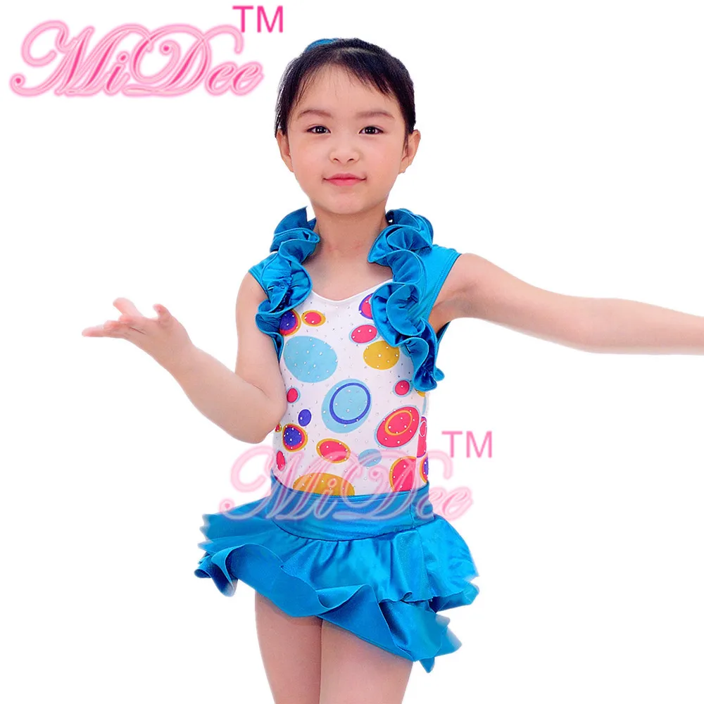 MiDee красочные пузыри круг Болеро шеи шины платье из эластичного блестящего