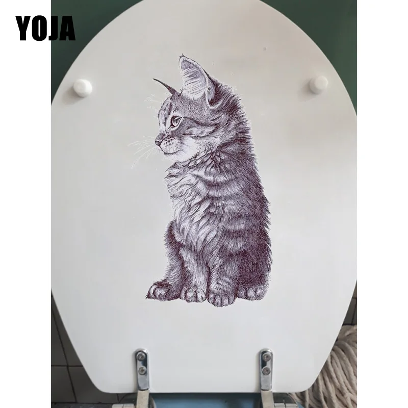 YOJA 14 2*24 5 см Животные эскиз кошка туалет наклейка украшение домашняя комната