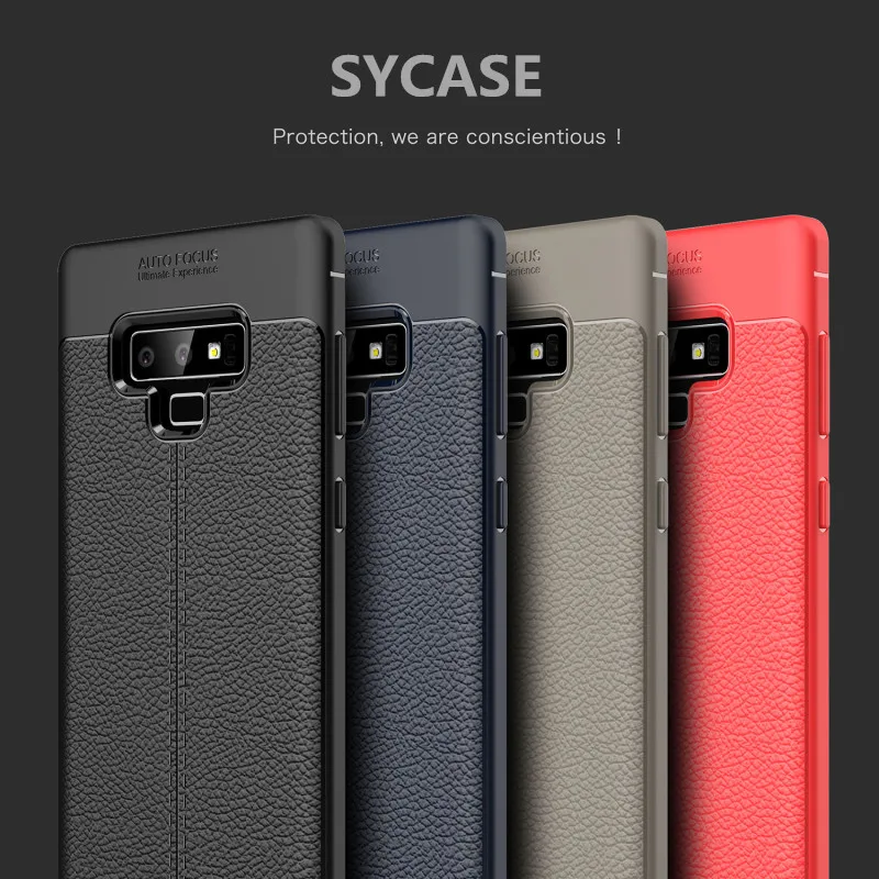 KoisAcase Soft TPU Litchi pattern leather phone case For Samsung S7 Edge S8 S9 Plus Note 8 9 Magnetic Car Holder Back cover |
