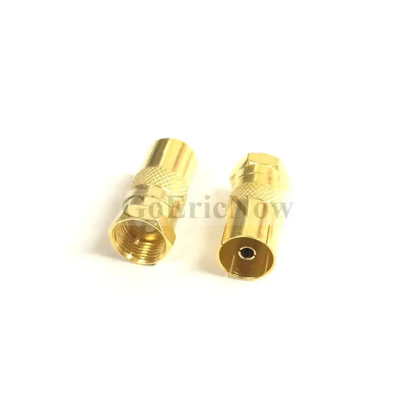 10 pcs RF Coaxial Gold Coax Adapter Connectors TV PAL Male/Female to F Male M/M Plug | Обустройство дома