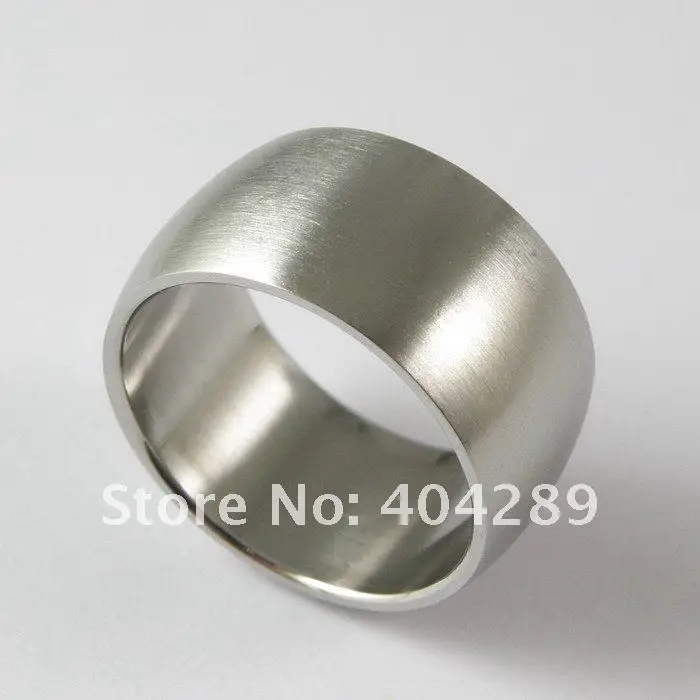 Фото Суперширокое кольцо из нержавеющей стали толщиной 12 мм матовые кольца в форме