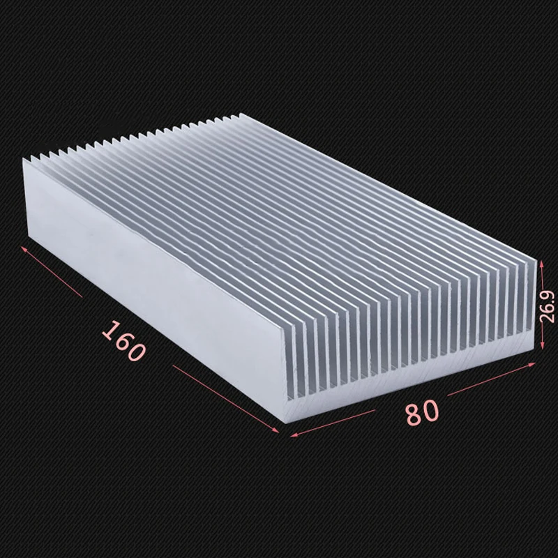 Алюминиевый экструдированный радиатор высокой мощности 160x80x26 9 мм для IC