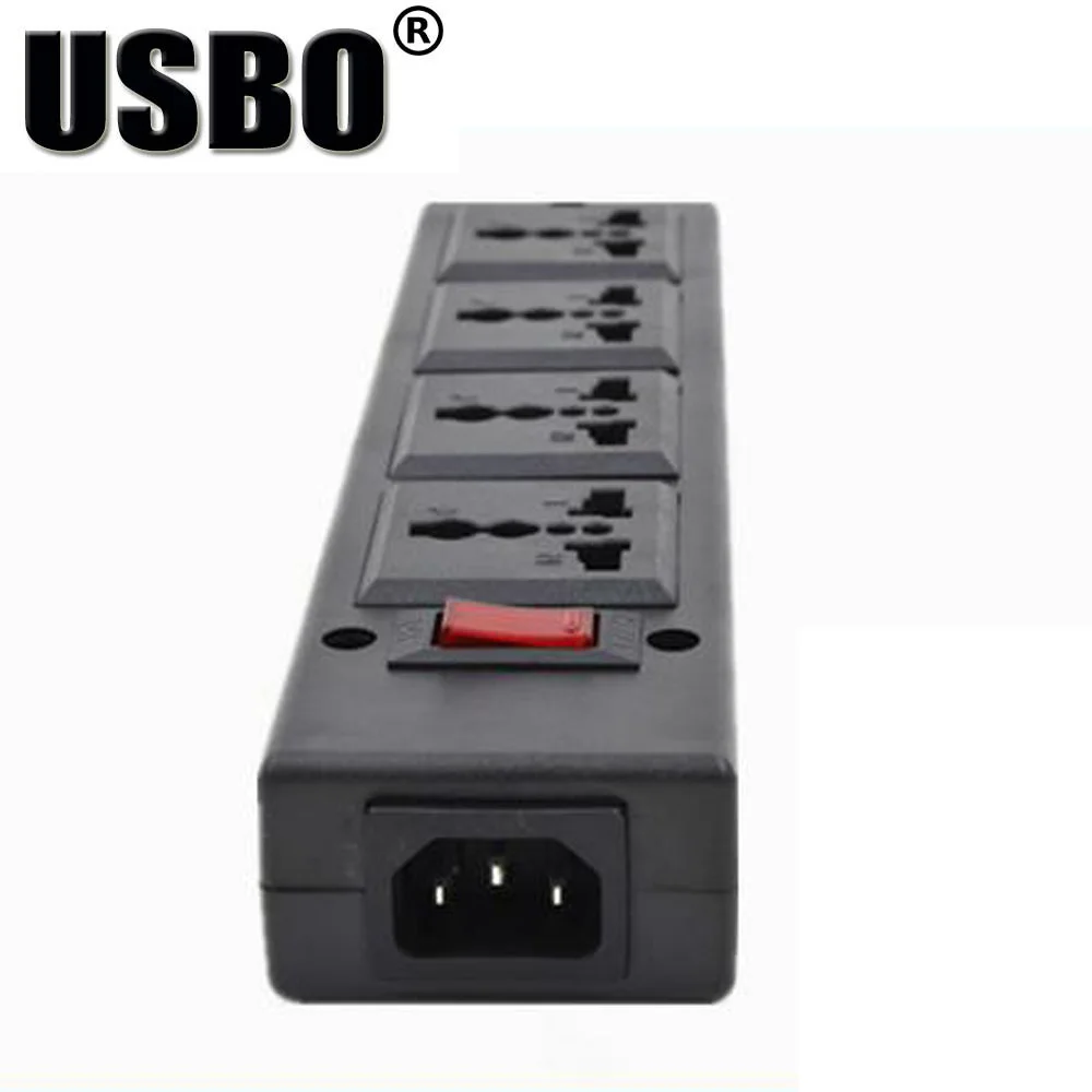 Многофункциональный 250 v 13a 1,8 м 4 jack Универсальный адаптер переменного тока в постоянный ток питания гнездо расширения IEC320 переходник американский шнур питания Розетки конвертер