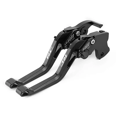 black Для KTM RC RC125 RC200 RC390 125 200 390- Мотоцикл Регулируемый складной выдвижной тормозной рычаг сцепления логотип RC - Цвет: black