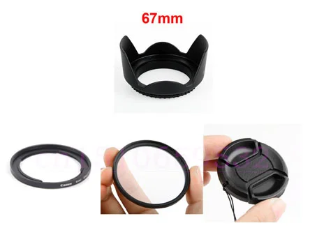 

5 in1 sx dc 67mm lens adapter ring kit +lens cap +lens hood+uv +cpl filter for SX30 SX40 SX50 HS to 67mm lens protector