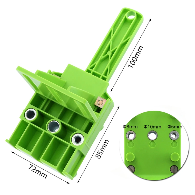 Карманное отверстие джиг ручной дюбель Abs пластик деревообрабатывающий для 6 8 10