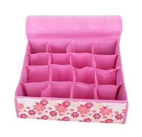 HOT SALES Folding 16 Grid Storage Box For Bra Underwear Socks for 32*28*11CM Non-Woven Fabric foldable boxfree shipping SS0039 | Дом и сад