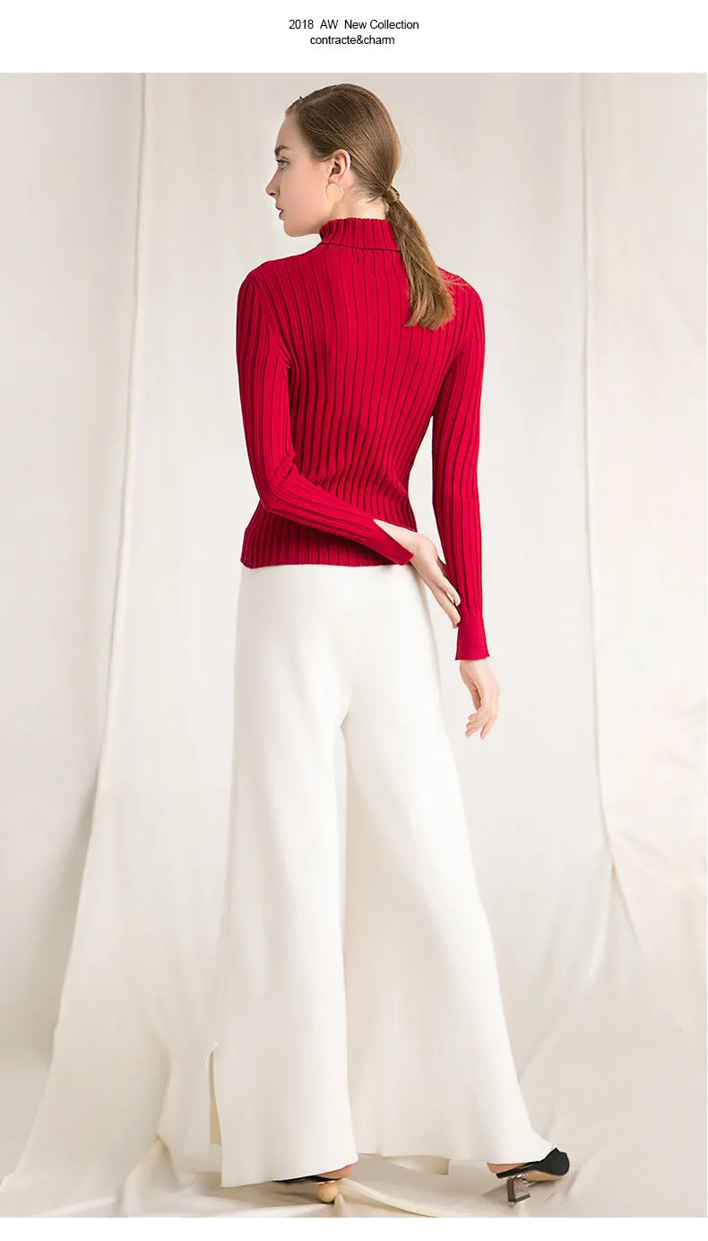 Seamless Boneless One-time Forming 2018 Turtleneck Wool Soft Elastic Sweaters and Pullovers for Women Female Brand Jumpers | Женская