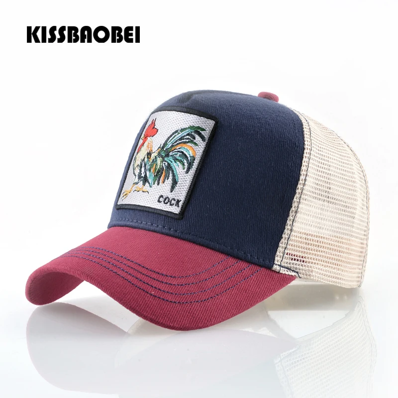 Унисекс бейсболка Snapback Мужская Вышивка животное сетка папа шляпа мужские летние