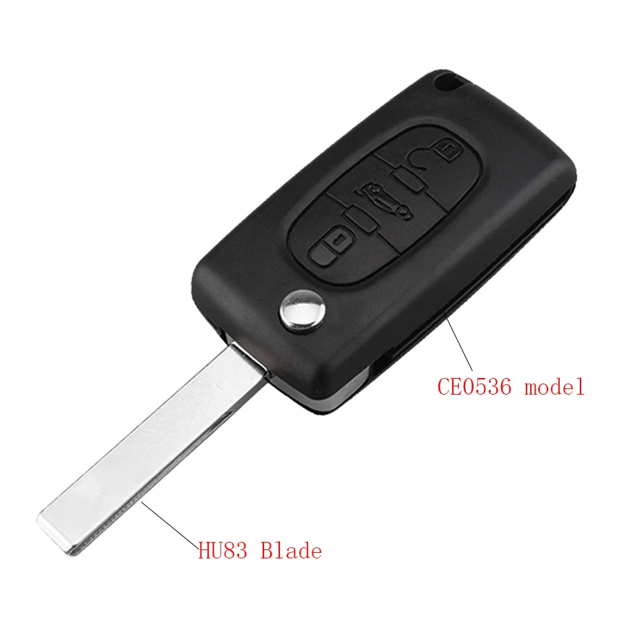 3 кнопки Складной Корпус ключа для Peugeot 207 407 406 307 308 SW 408 107 FOB пульт дистанционного