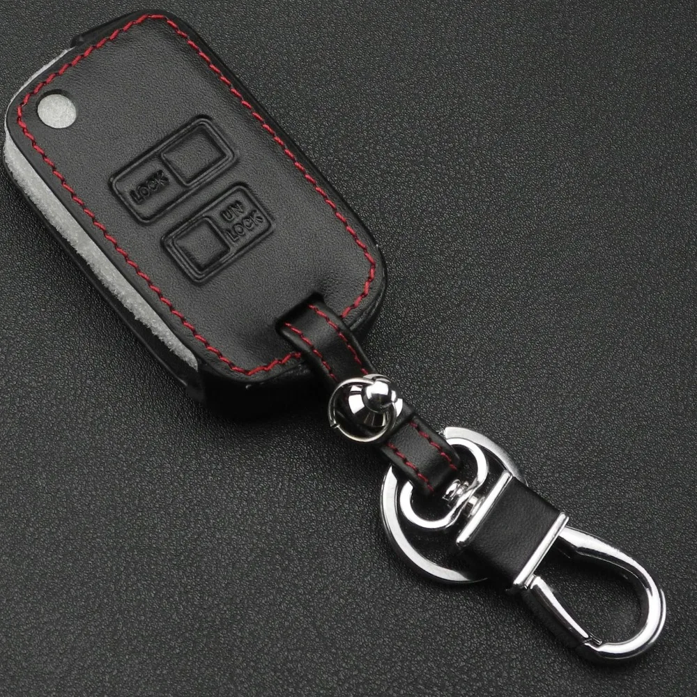jingyuqin Leather 2 Buttons Car Key Cover Cases For Toyota Yaris Carina Corolla Avensis Switch Holder | Автомобили и мотоциклы