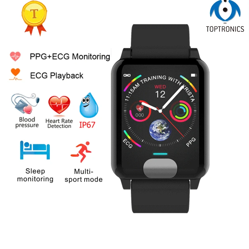 Новые умные часы ECG PPG для мужчин и женщин браслет монитор сердечного ритма фитнес