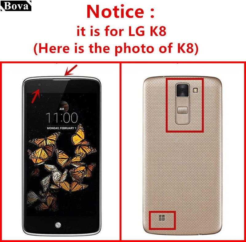 Для LG K8 LTE K350 K350E K350N чехол премиум-класса из искусственной кожи чехол-бумажник флип-чехол для LG K8 5," держатель для карт кобура GG