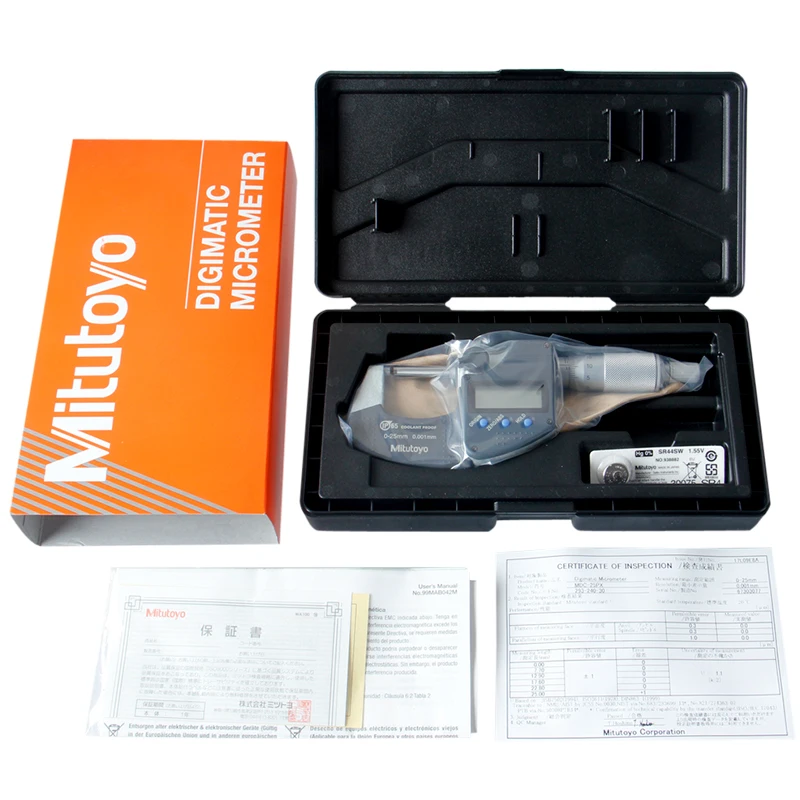 Цифровой микрометр Mitutoyo 0 25/25 50/50 75/75 100 мм/0 001 мм метрический винтовой измеритель 293