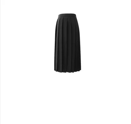 Black mid skirt Японская школьная форма JK, Студенческая плиссированная юбка для колледжа, Милая женская школьная форма моряка, юбка с высокой талией для девочек - Цвет: Black mid skirt