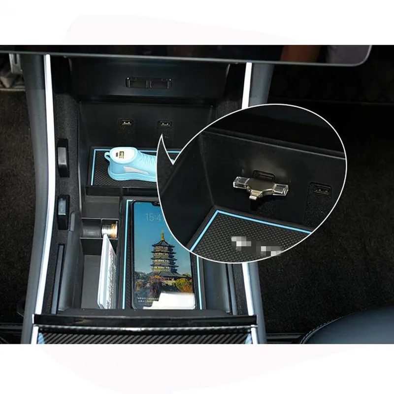 Органайзер для центральной консоли автомобиля лоток 2017 2018 2019 Tesla Model 3 контейнер