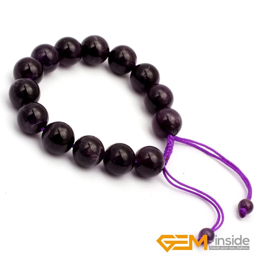 Вечерние браслеты с натуральным аметилом 10 мм 12 мм|bead bracelet|bracelet luckylucky stone bracelet |