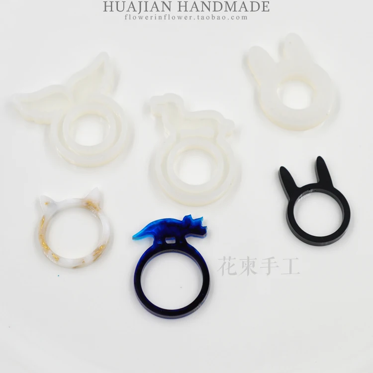 Цветок приглашение животное кольцо mould_silicone mold_cat уши кролик рога Единорог собака