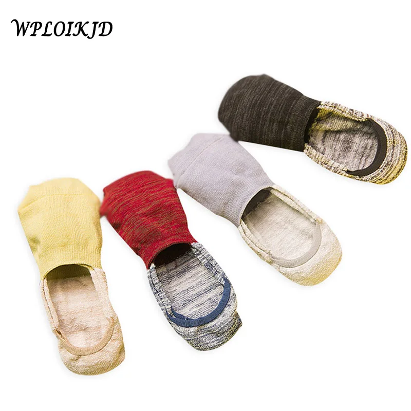 

[WPLOIJKD]Spring Summer Ship Harajuku Men's Cotton Socks Fashion Shallow Mouth Socks Breathable Stealth Non-slip Men's Socks