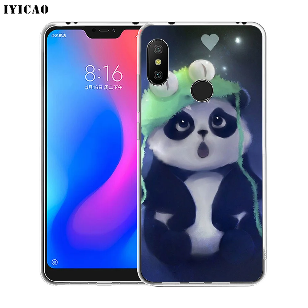 IYICAO милый мягкий силиконовый чехол для телефона с рисунком панды Xiaomi Redmi 4A 5A 6A Note 7