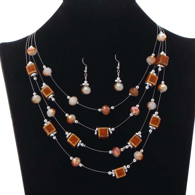 Винтажные африканские бусины набор украшений для женщин керамические