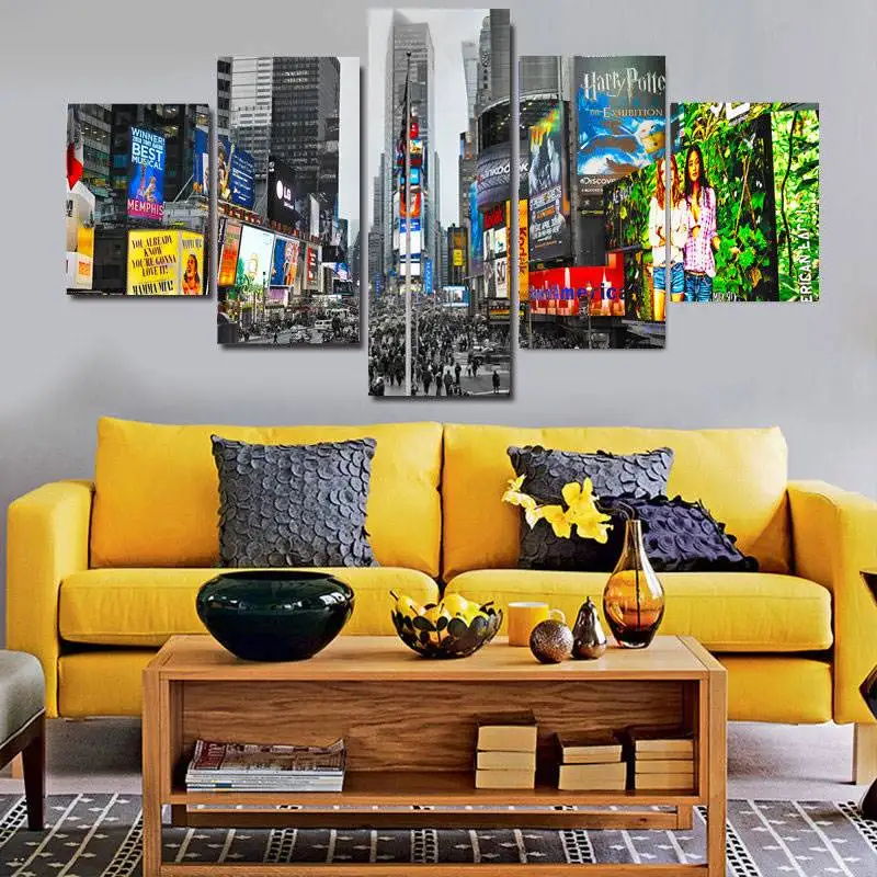 5 шт. Картина на холсте Нью Йорк Таймс|hd prints|art picturestimes square |