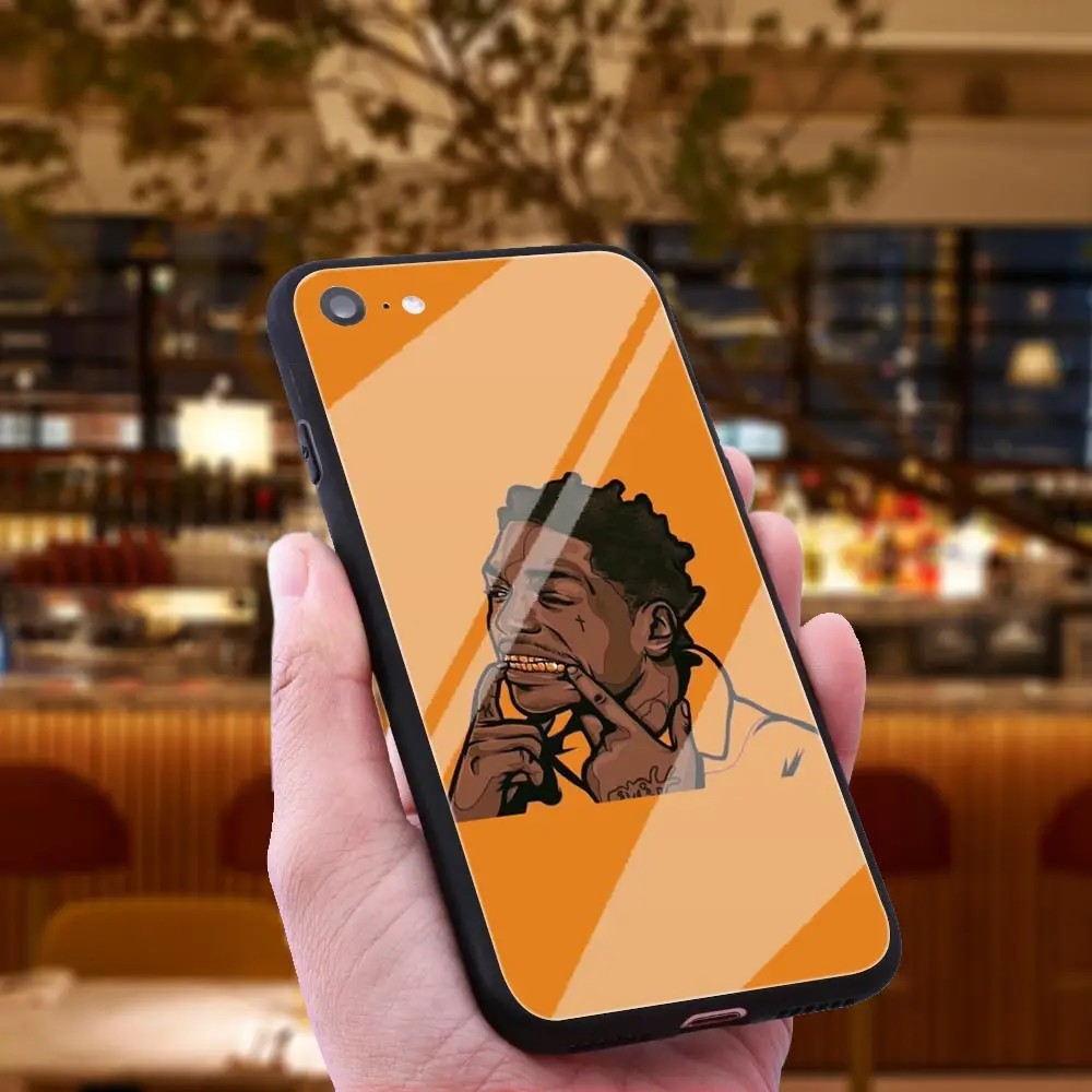 WEBBEDEPP Kodak черный Рэппер чехол из закаленного стекла для телефона Apple iPhone Xr Xs Max X или