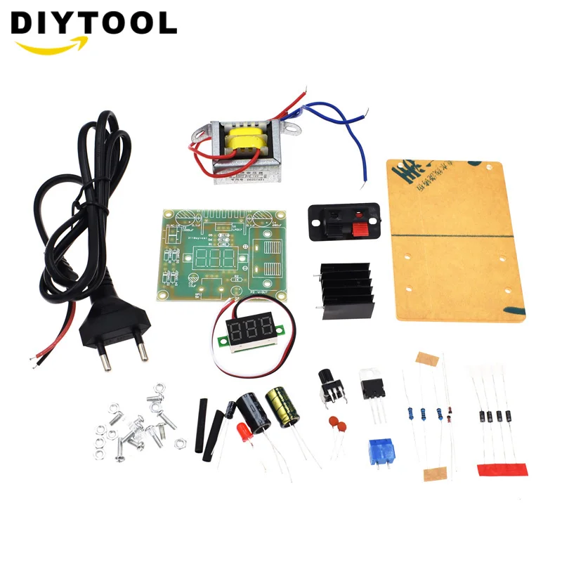 DIY LM317 Регулируемый Напряжение Питание обучения доска комплект с Чехол узнать