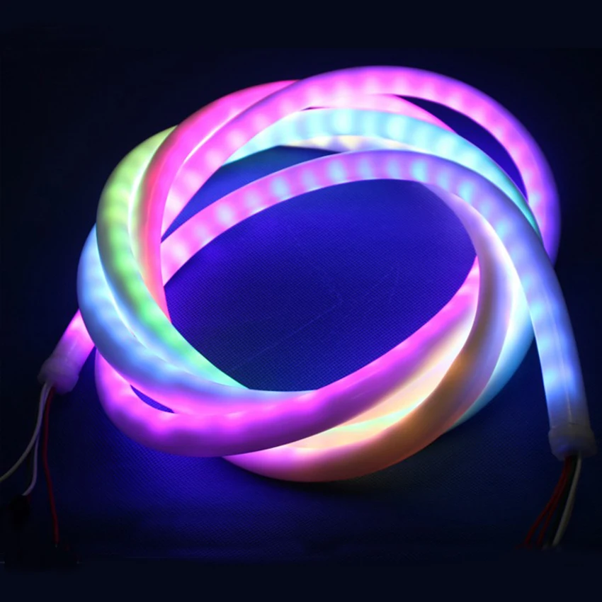 5 в 12 В WS2811 SK6812 WS2812B RGB модифицируемая светодиодная неоновая Пиксельная световая