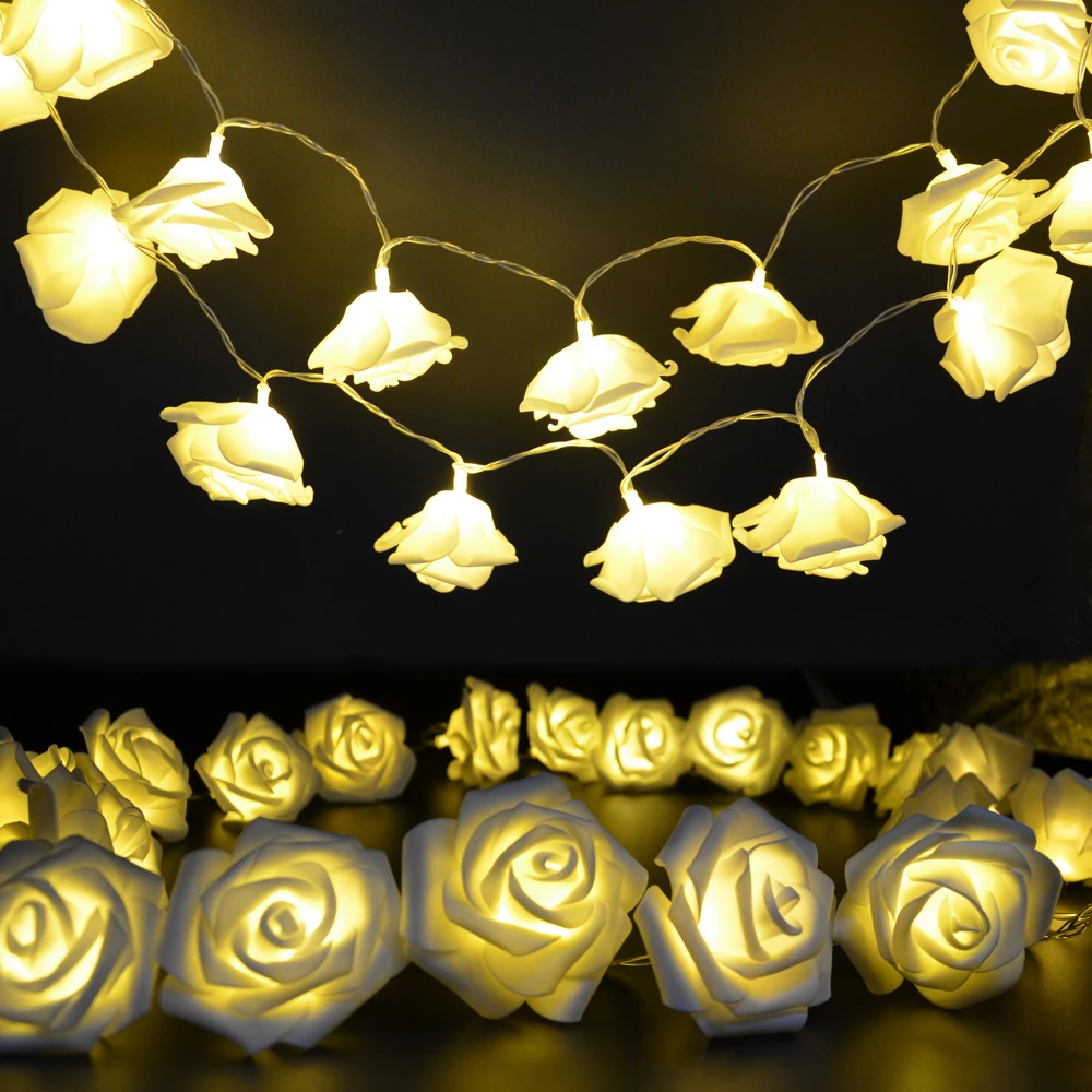 2 м 20 LED новинка цветок Роза гирлянда сказочные огни вечеринка Свадьба домашний