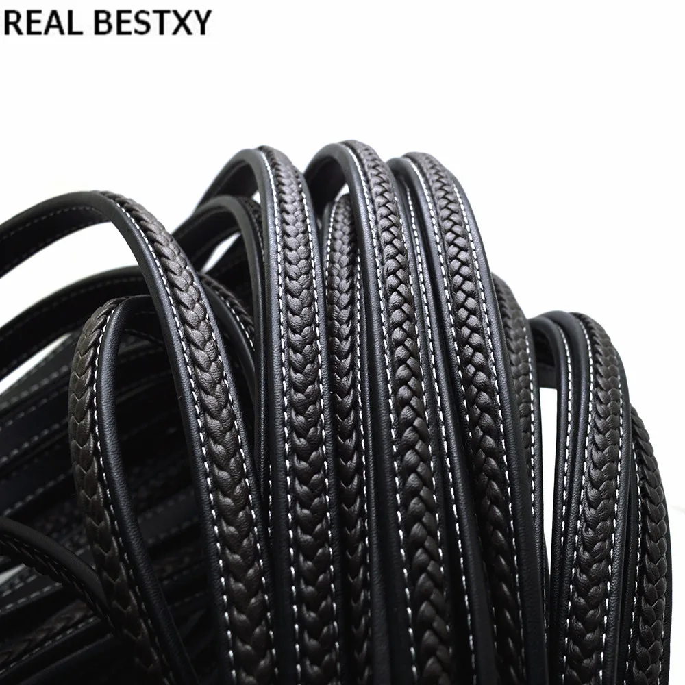 Плетеный кожаный шнур Real Bestxy веревочный для изготовления браслетов ювелирных