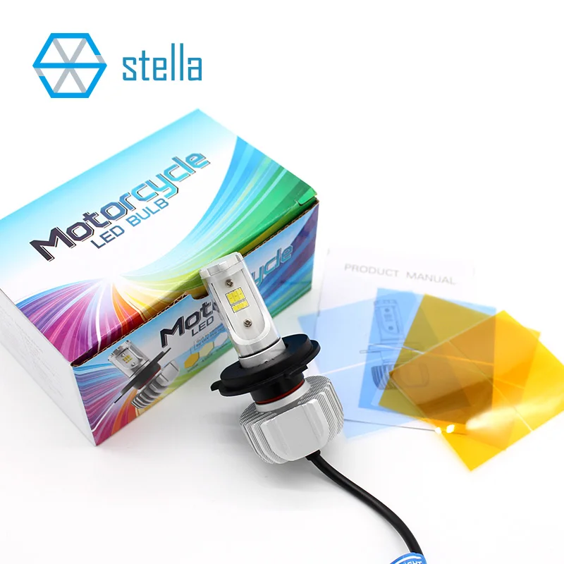 5 цветов h4 светодиодные фары для мотоцикла led Мотор 12V 3600LM 3000k желтый 4300k теплый