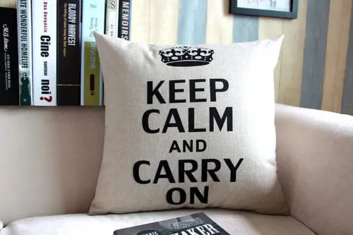 Черный белый цвет Цитата Корона Эйфелева Подушка с башней крышка стола льняные