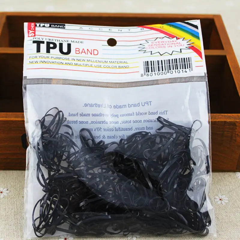 300pcs/pack Rubber Rope Ponytail Holder Elastic Hair Bands Ties Braids Plaits hair bands Accessory 2 Colors | Красота и здоровье