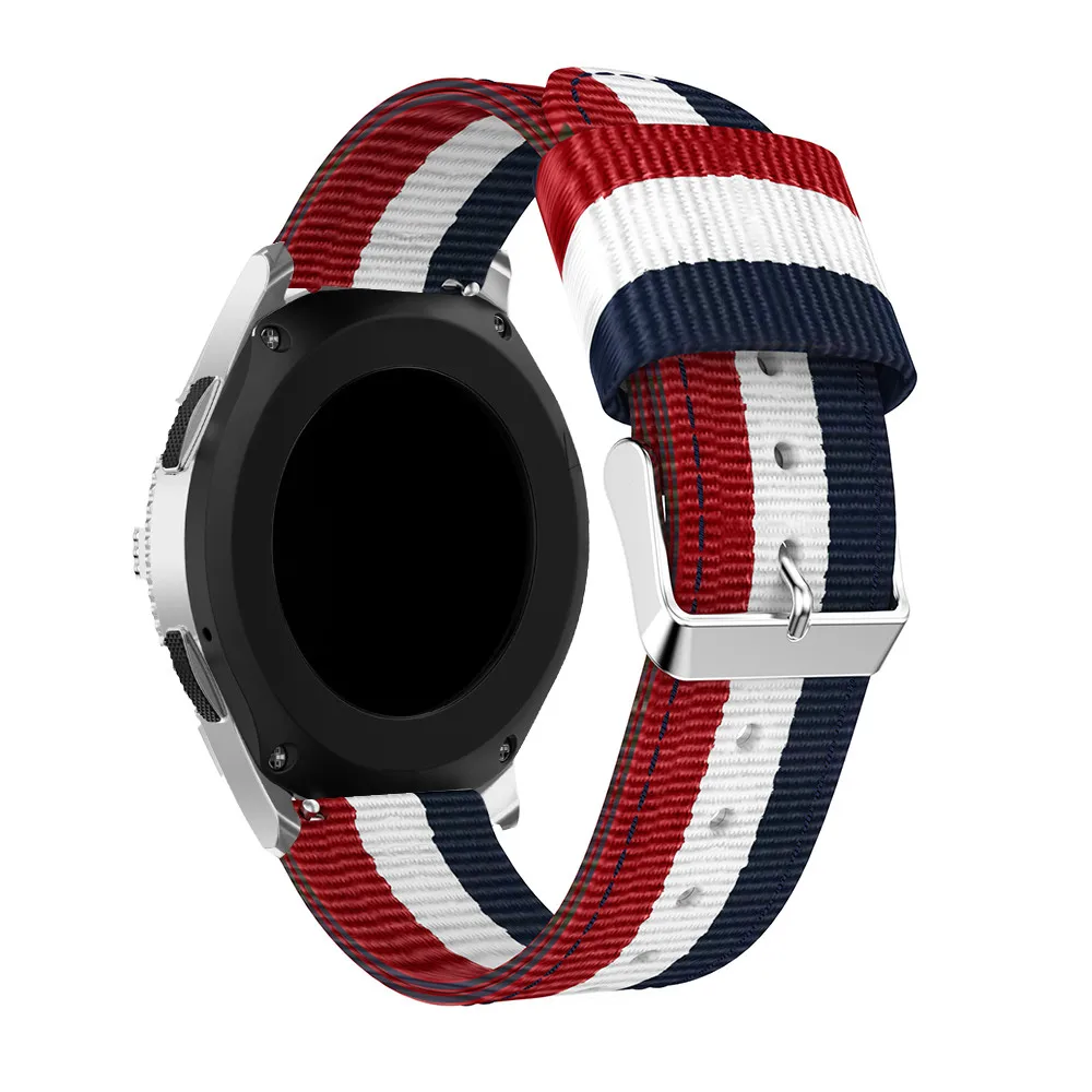 Ремешок нейлоновый для Samsung Galaxy watch 46 мм спортивный сменный регулируемый браслет