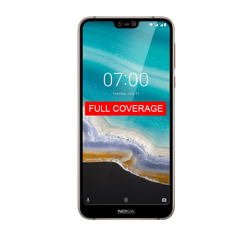 Полное защитное закаленное стекло для Nokia 7 Plus Защита экрана 1 X7 Nokia7 Nokia7.1 9H |