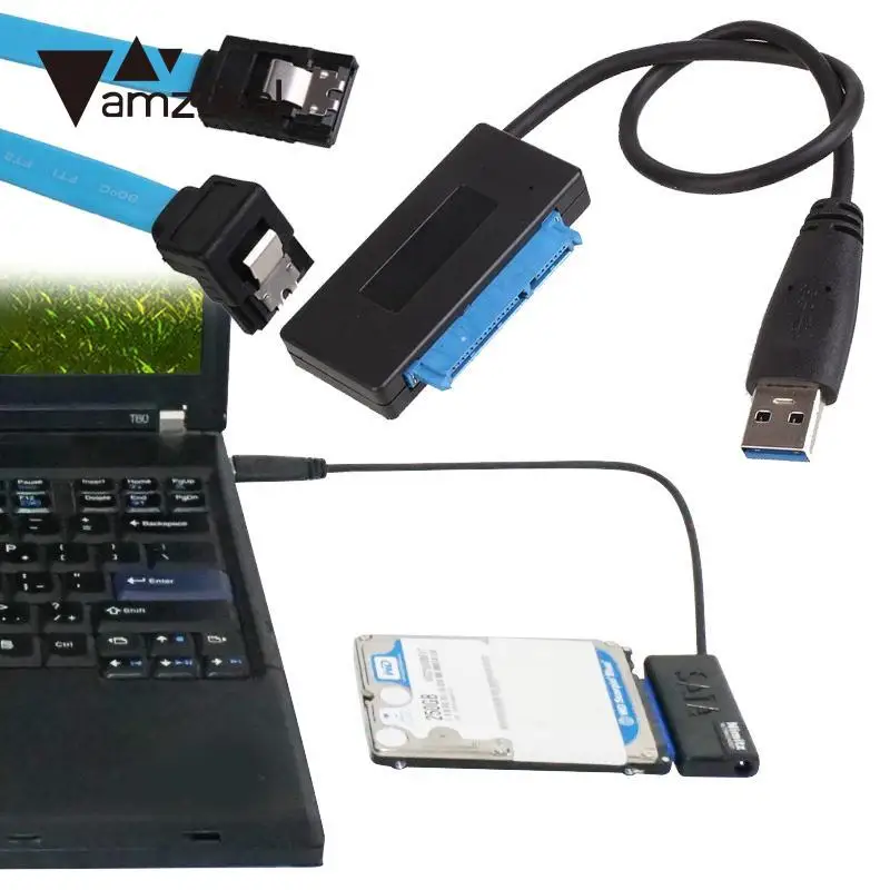 Amzdeal USB 3.0 на SATA внешний адаптер внешних данных кабель Провода ведущий линия для 2.5