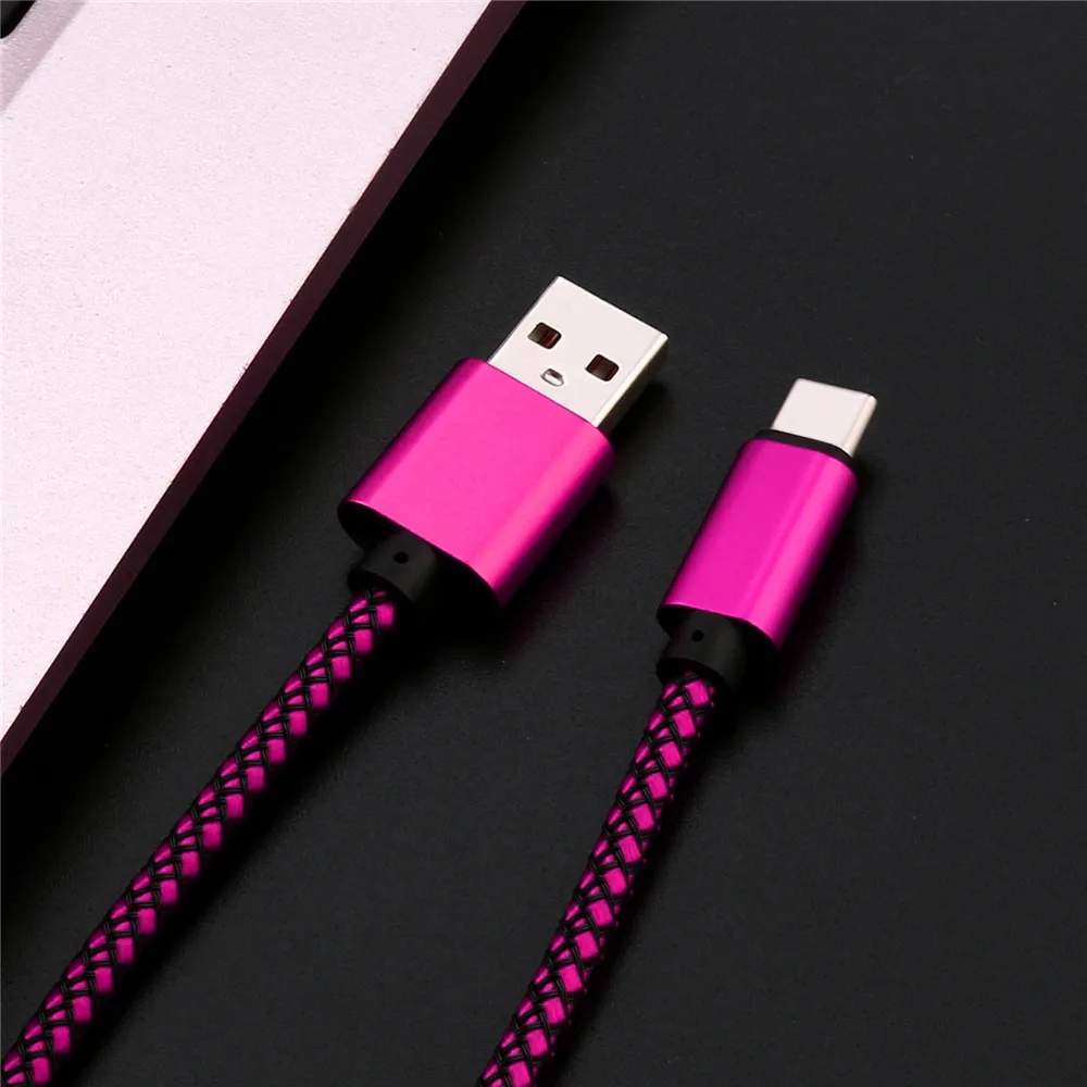 Тип C телефонный кабель нейлоновая прочная плетеная веревка USB-C Тип-C 3,1 кабель для синхронизации данных Зарядное устройство зарядный кабель, шнур универсальные чехлы для мобильного телефона Кабели# M05