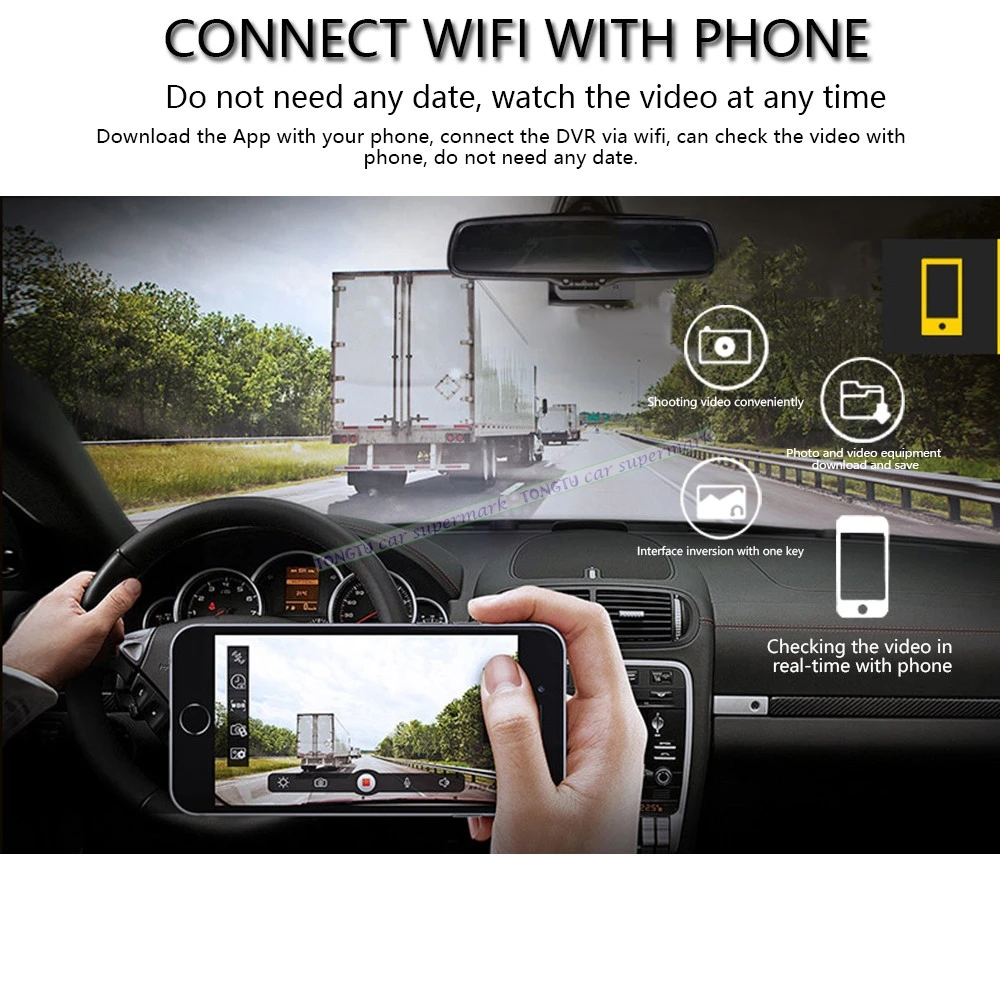 Двойной Лен WiFi Автомобильный видеорегистратор Камера Новатэк 96655 для Mercedes Benz CLA GLA 200 CLA200 A200 A180 A250