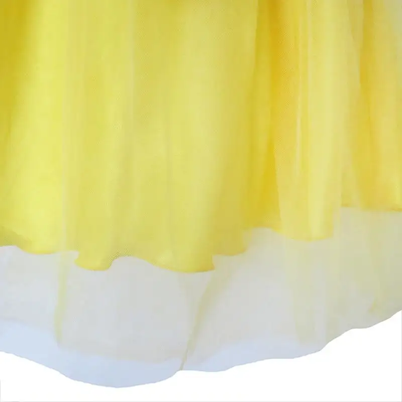 Girls Dress Yellow Dimensional Flower Bridesmaid Wedding 2020 Summer Princess Party Dresses Size 5-12 Carnival Vestidos | Детская одежда