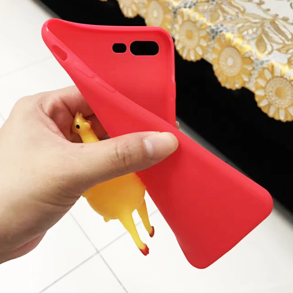 1 шт. 3D антистрессовый чехол для телефона сжать цыпленка iPhone X XS 7 8 Plus iphone 6 6S 6P |