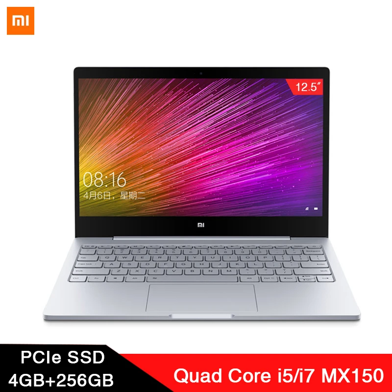 Xiaomi Laptop Air 12,5 ''Intel Core M3-8100Y двухъядерный ноутбук 4 ГБ ОЗУ 128 Гб SSD Двухдиапазонная HDMI Windows10 1080P HD камера