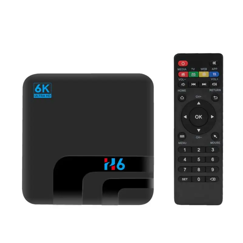 H6 Smart tv Box 1080P HDMI AV четырехъядерный 64 бит Android 8,1/9,0 4G DDR3 32G EMMC rom телеприставка Wifi медиаплеер ТВ приемник