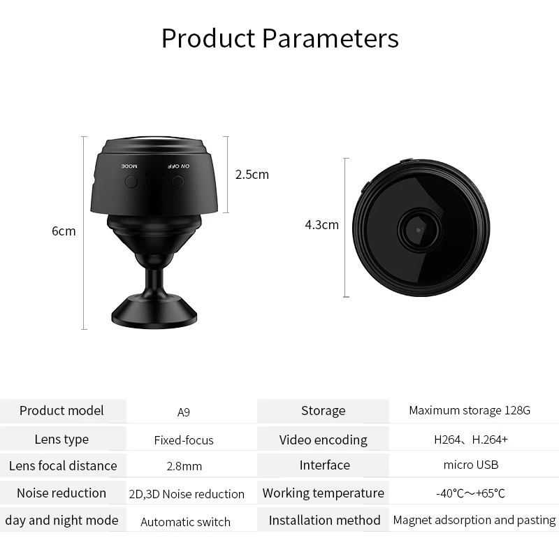 Meisort A9 1080 P WI-FI Камера мини IP дистанционного Управление видео-Регистраторы