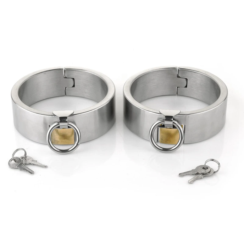 Наручники из нержавеющей стали Hi Q наручники кляп рабства БДСМ взрослые игры секс