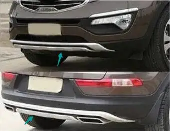 Для KIA Sportager Высокое качество пластик ABS Хром Передний+ задний бампер накладка автомобиля-аксессуары для укладки