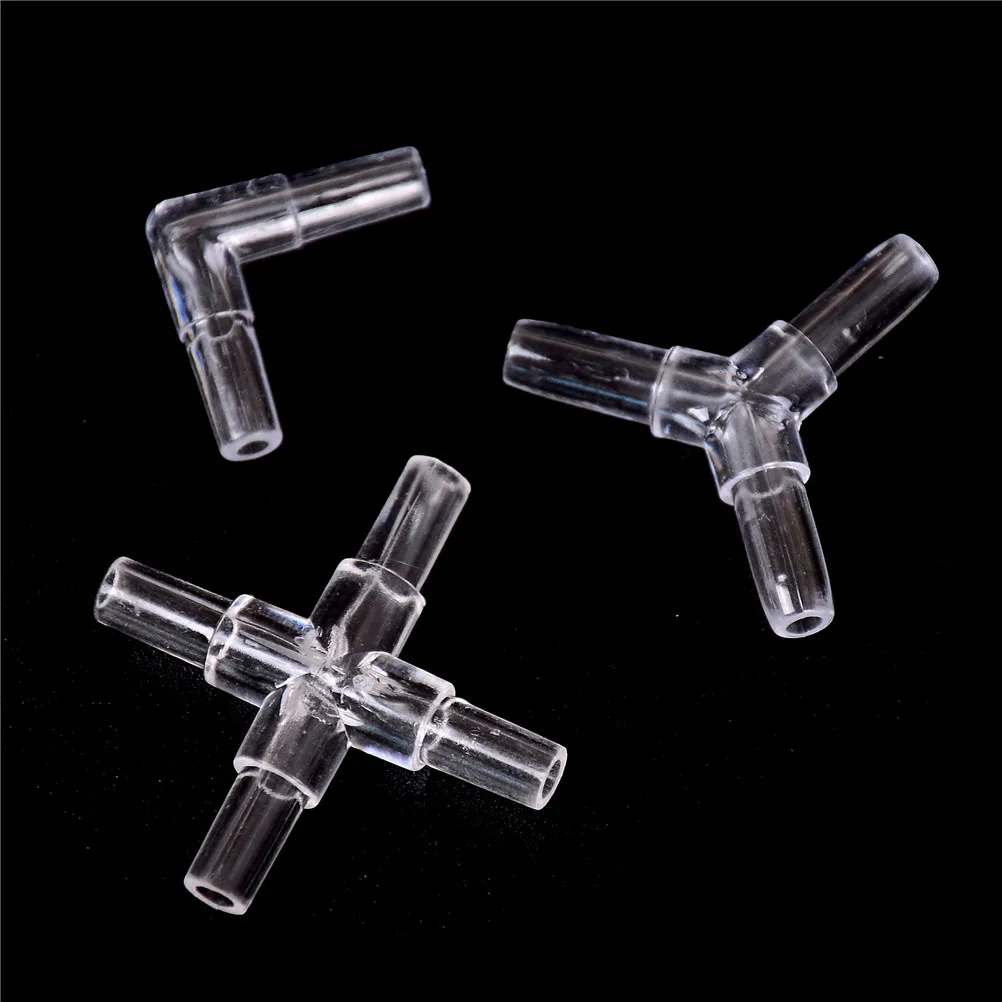 10Pcs Y-shaped 2 Way 3 Way 4 Way Connector Clear Air Valves Oxygen Aquarium Fish Tank Tubing